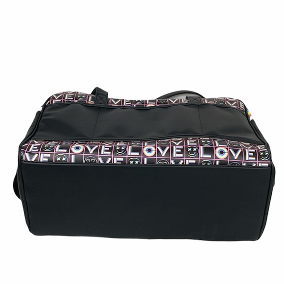 Betsey Johnson Love Weekender and Crossbody Black Rainbow - Picture 5 of 11